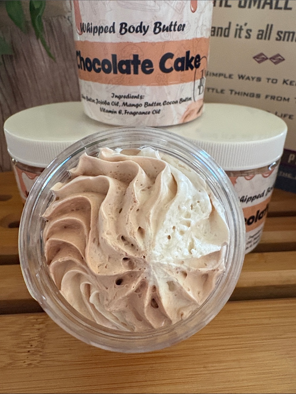 JB- Handmade 🍫Chocolate 🍰Cake Whipped Body Butter  4oz jar - Picture 3 of 5